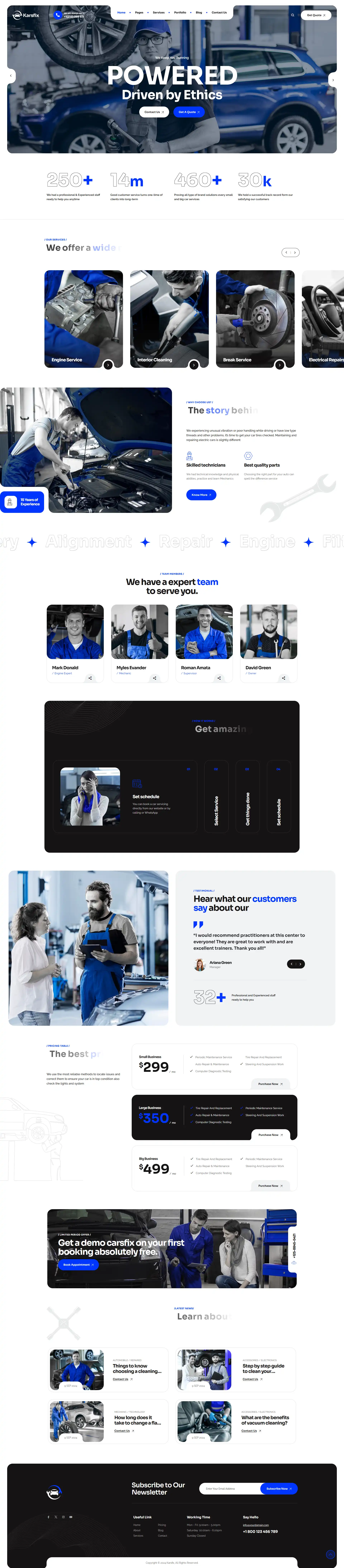 imagem de um site de academia